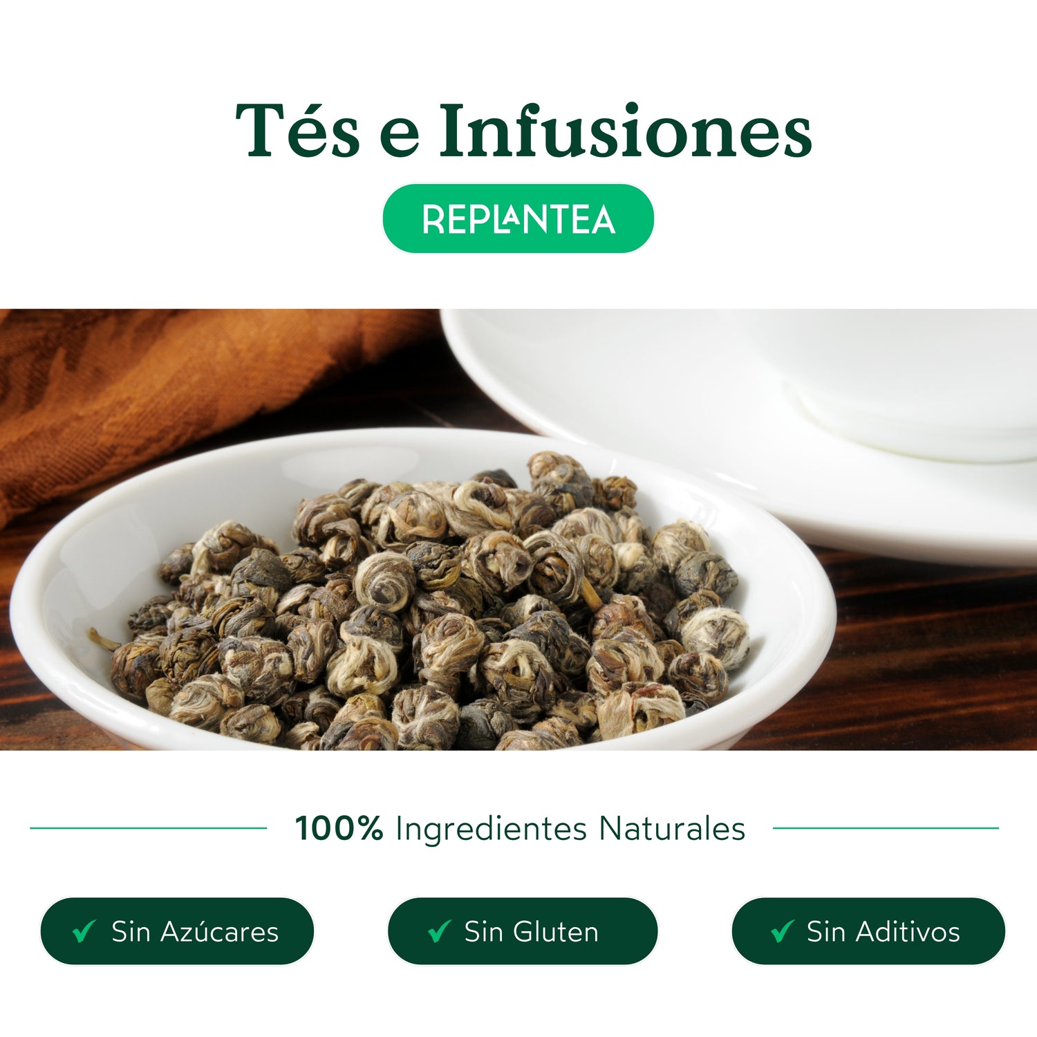 Chá Verde Biológico Dragon Pearls Jasmine 100 g