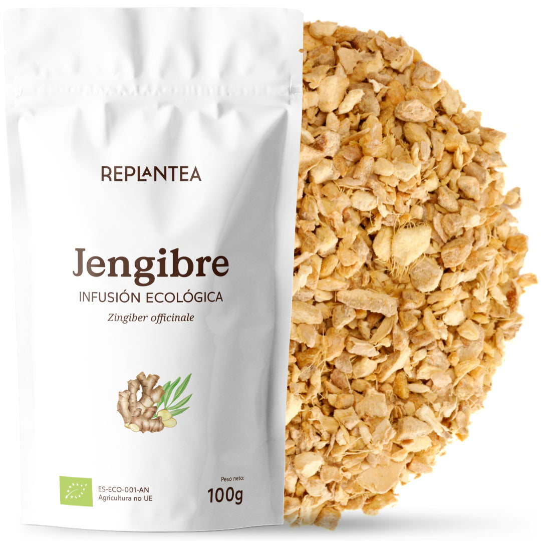 Infusão de raiz de gengibre biológico puro 100 g