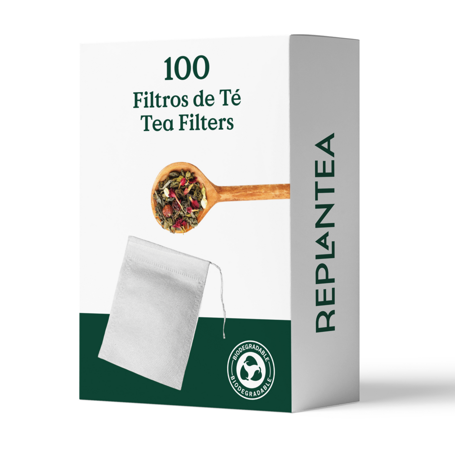 100 Filtros descartáveis para chá a granel Replantea