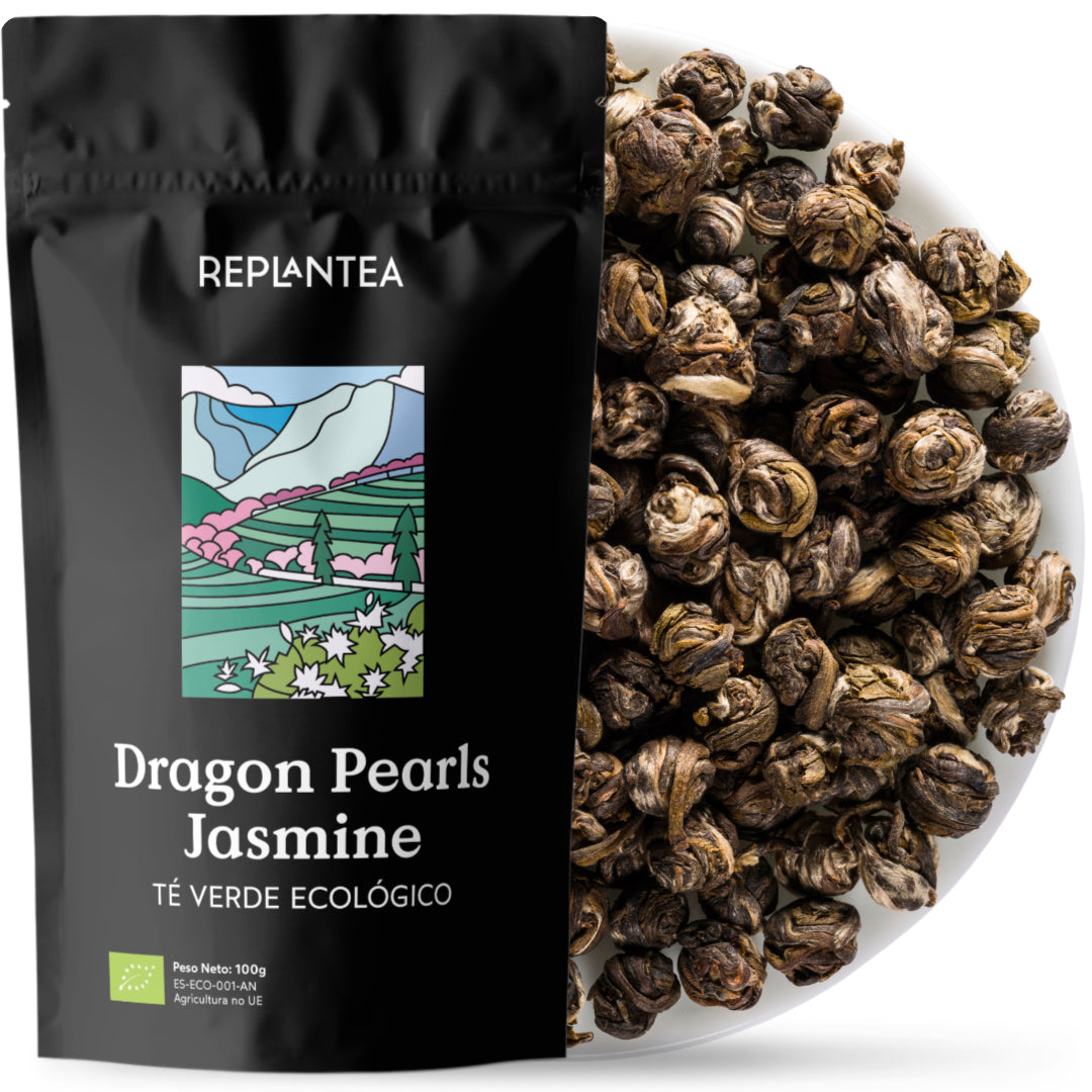 Chá Verde Biológico Dragon Pearls Jasmine 100 g