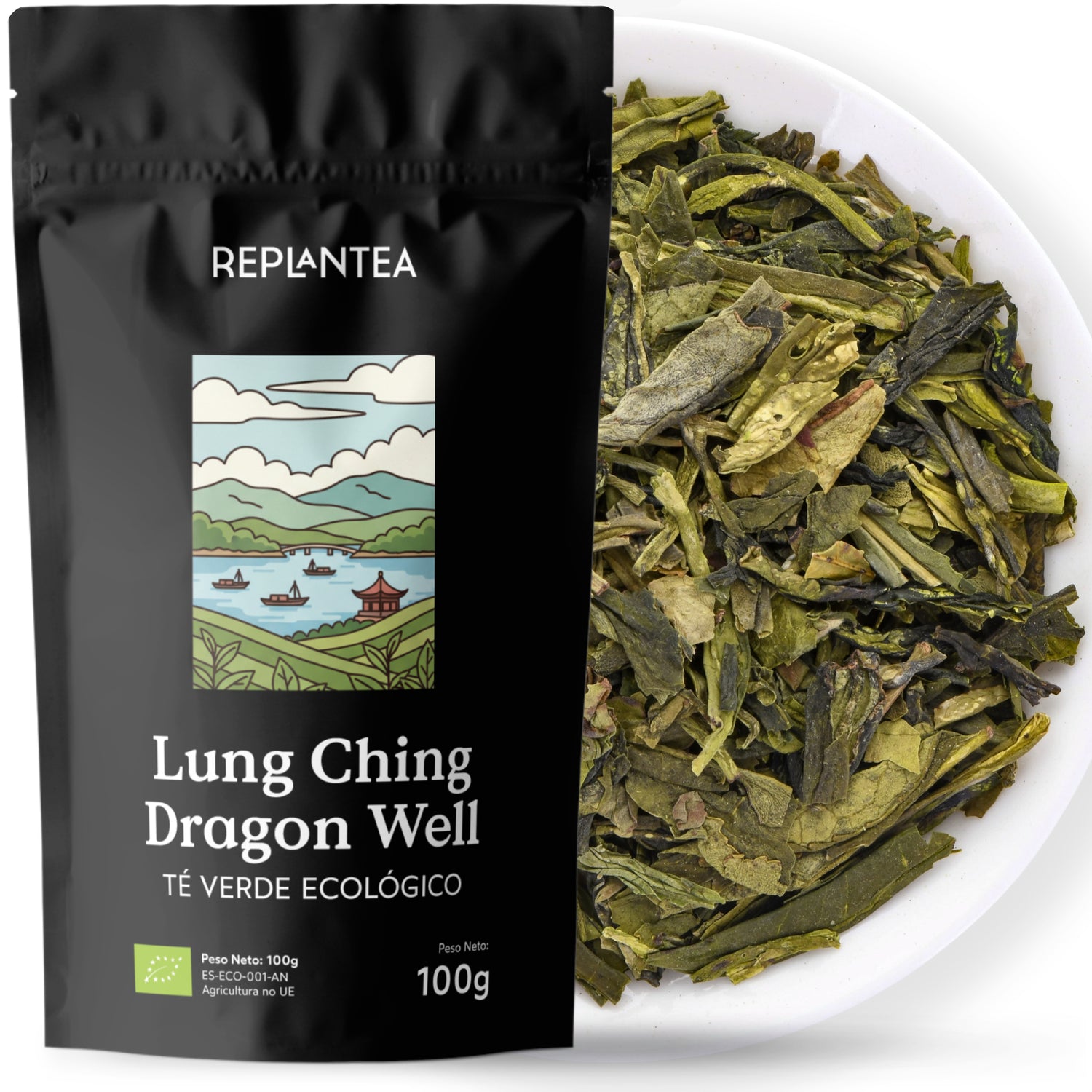 Chá Verde Lung Ching Dragon Well Biológico 100 g