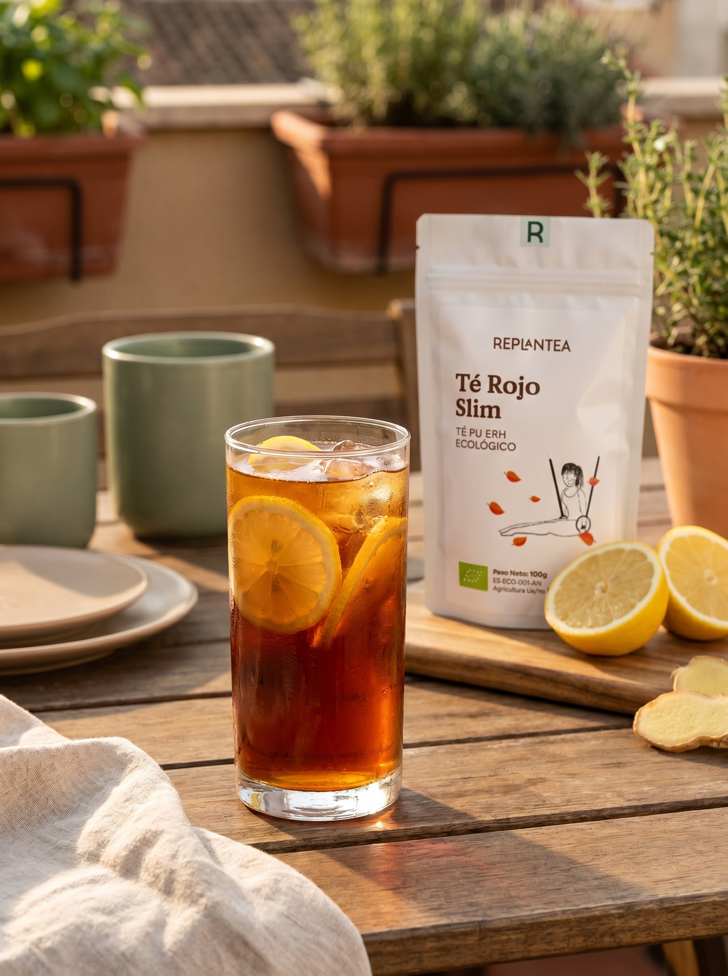 Chá Vermelho Pu Erh Slim Biológico 100 g