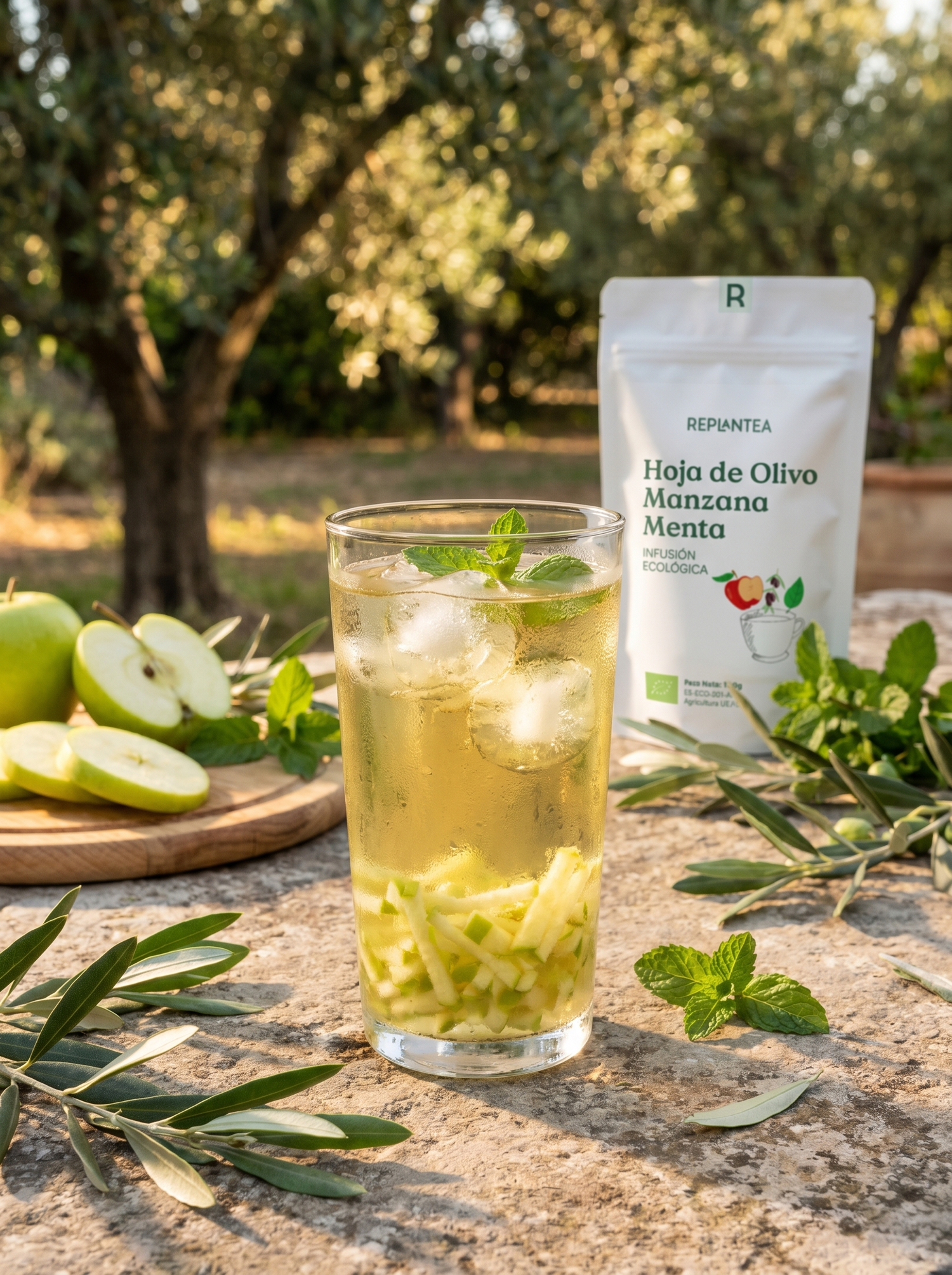 Folha de Oliveira Biológica, Infusão de Maçã e Hortelã 100 g