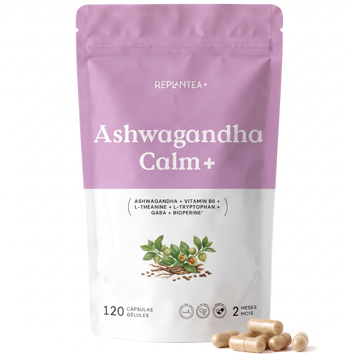 Psyllium Fiber & Flora+ · Psyllium BIO, Inulina Frutafit®, Gengibre e Probióticos IH10 (10 estirpes) · 60 cápsulas veganas