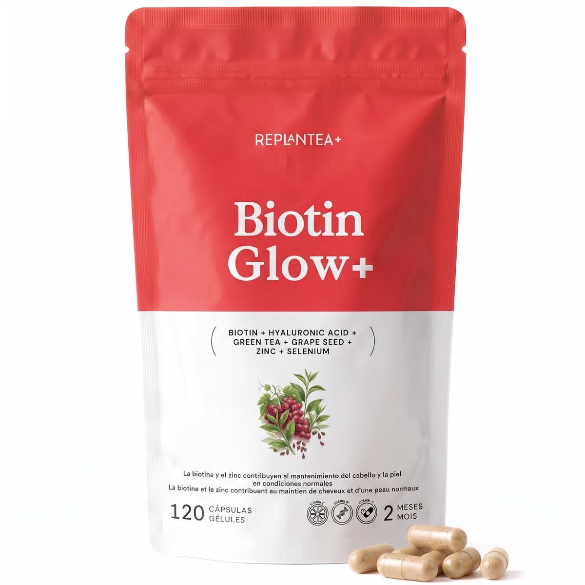 Cúrcuma Flex+ · Cúrcuma 50:1, Gengibre, MSM, Ácido Hialurónico e Vitamina C · 120 cápsulas veganas