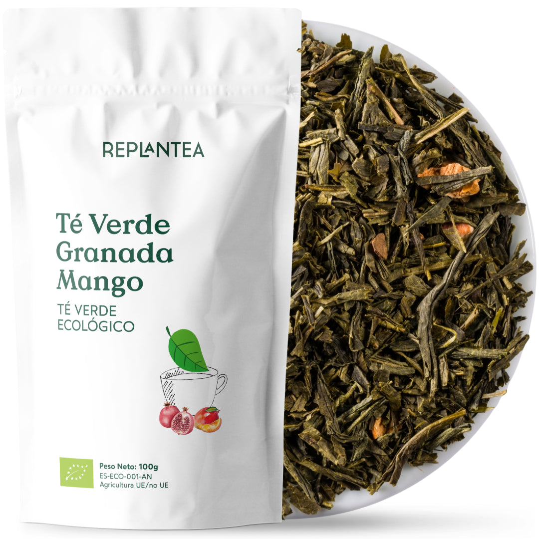 Chá Verde Biológico com Romã e Manga 100 g