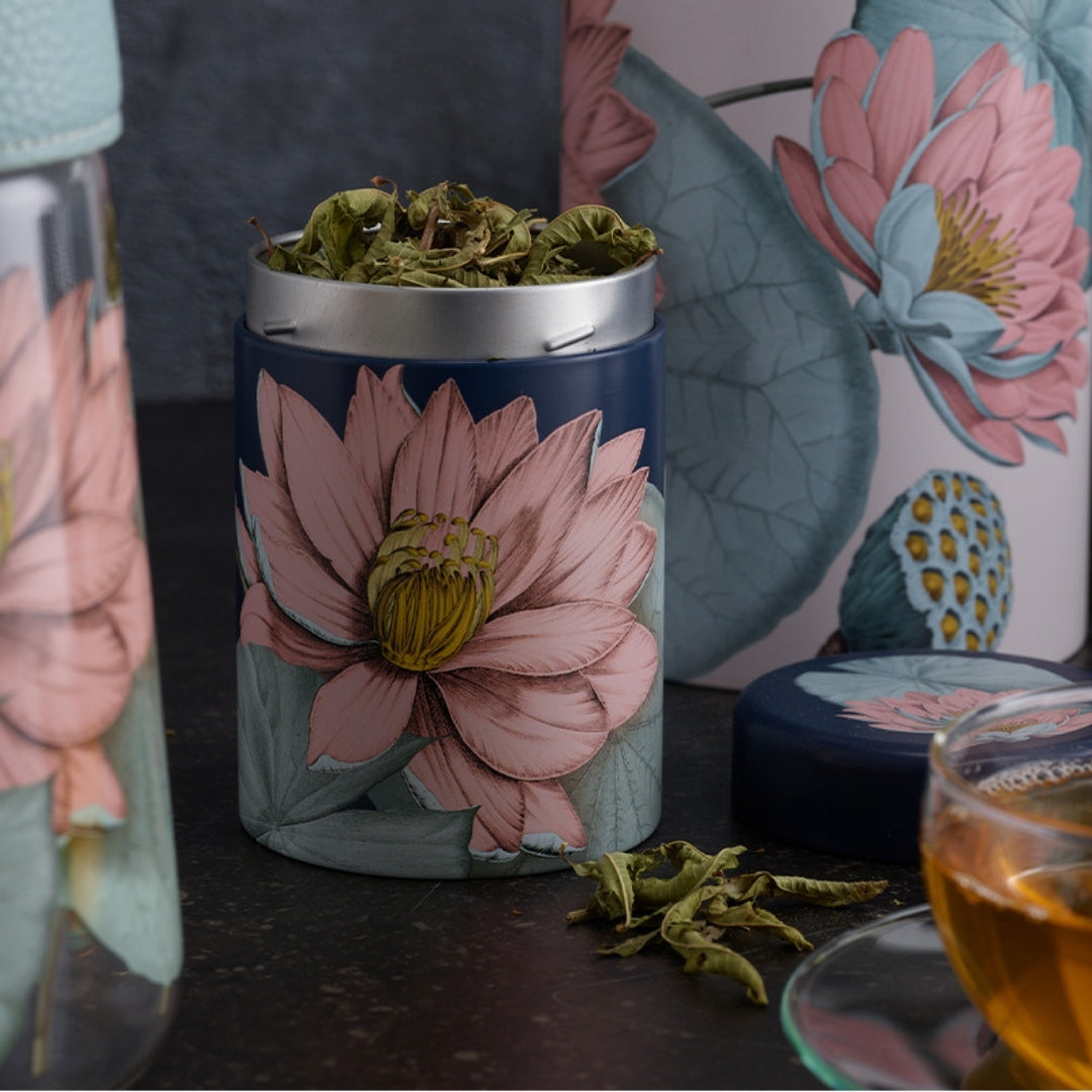 Lata de Té Flor de Loto Beige